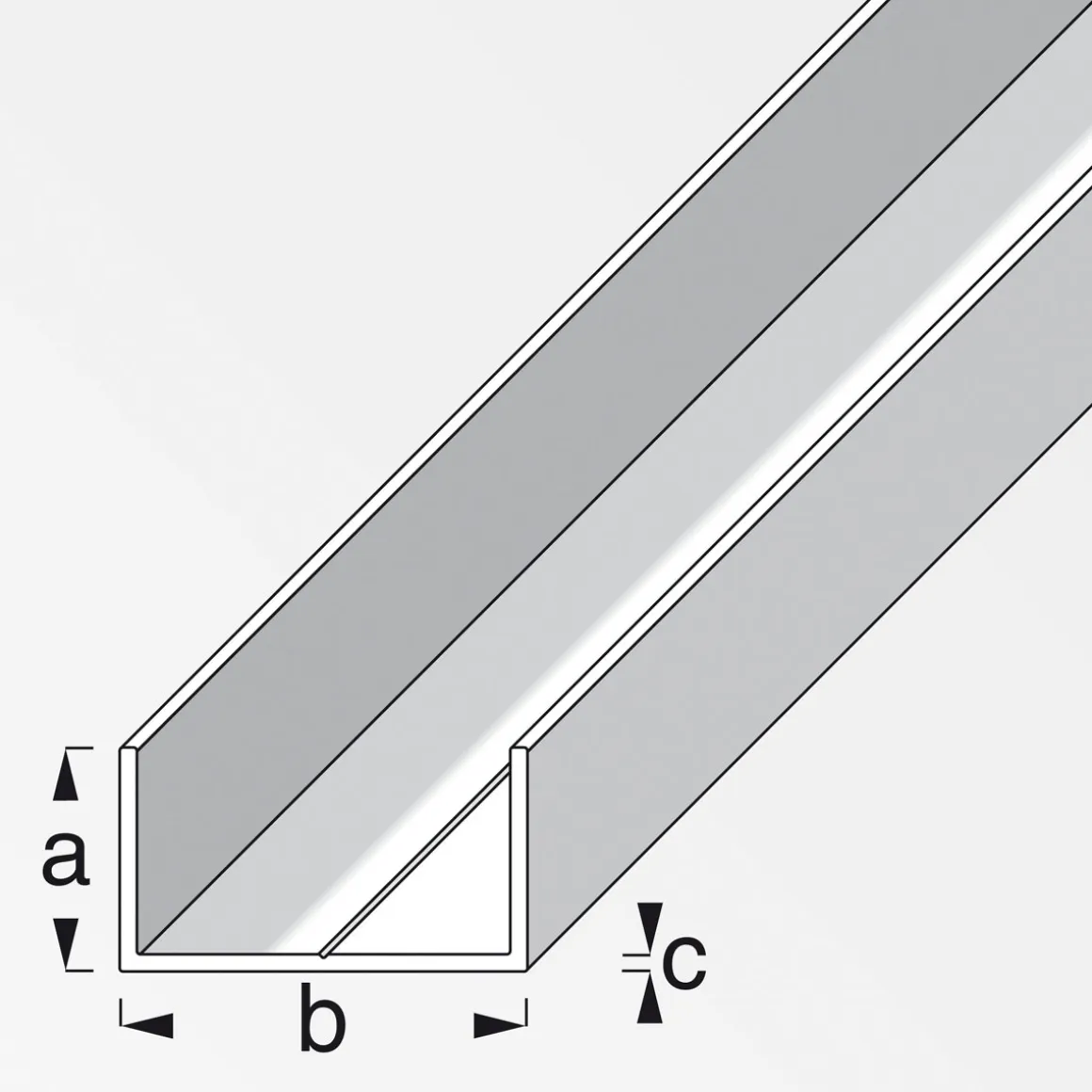MyTool U-Profil 29,5 x 53,6 mm 1m blank