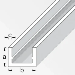 MyTool U-Profil 10 x 19,5 x 1,5 cm 2m silber