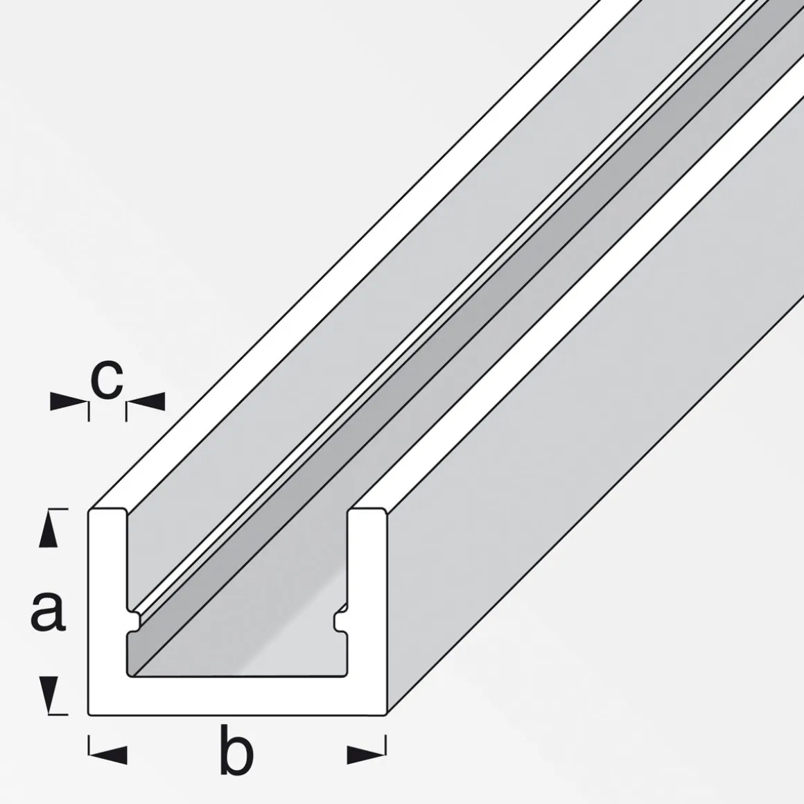 MyTool U-Profil 10 x 22,5 x 1,5 cm 2m silber