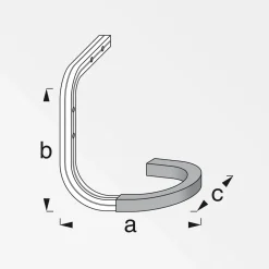 MyTool Wand- und Decken-Fahrradhaken 150 mm gummiert rot