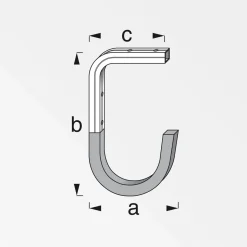 MyTool Wand- und Deckenhaken Typ 8 100 x 165 mm gummiert rot