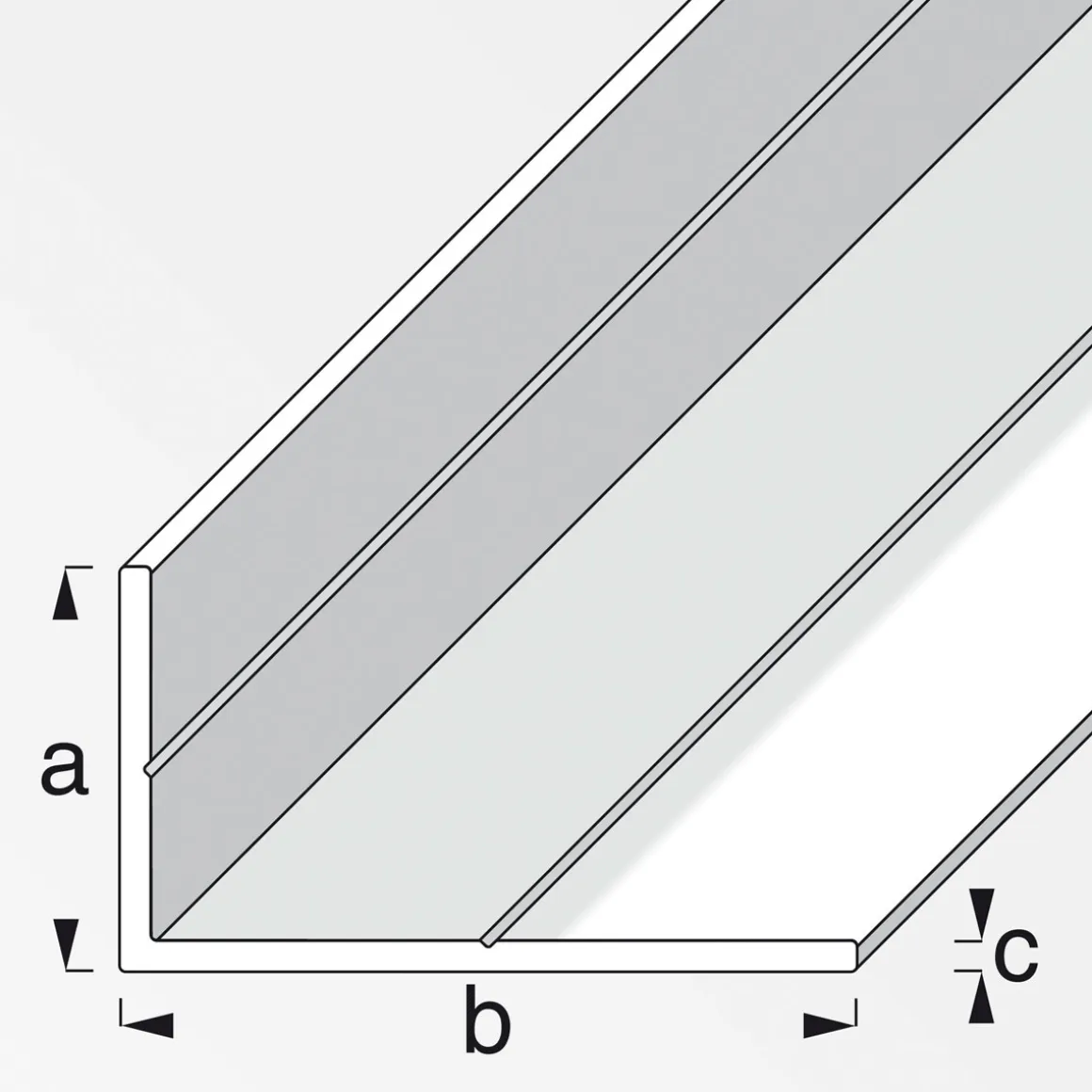 MyTool Winkel 35,5 x 65,6 mm 1m ungleichschenklig weiß