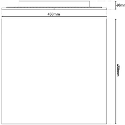 Naeve LED DL Luga Metall/KS buntLxBxH: 45x45x6cm dimmbar