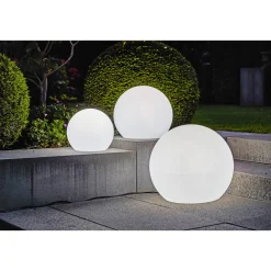 NewGarden Kugelleuchte Buly 30 Ø 30 cm wetterfest weiß