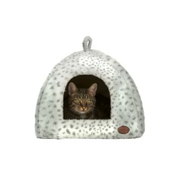 Nobby Hoehle ALANIS leopard grau 40 x 40 x 35 cm