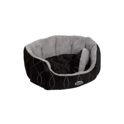 Nobby Komfort-Bett Ceno oval 55 x 50 x 21 cm schwarz/ grau
