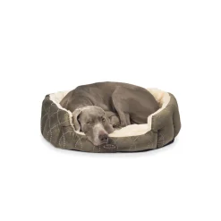 Nobby Komfort-Bett Ceno oval 86 x 70 x 24 cm beige/ braun