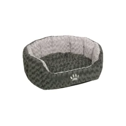 Nobby Komfort-Bett Seoli oval 65 x 57 x 22 cm dunkelgrau/ hellgrau