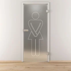 Novadoors Glasdrehtür NOVA 628 mattiert 83,4 x 197,2 cm Rechts