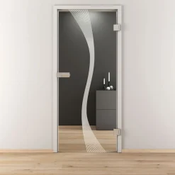 Novadoors Glasdrehtür NOVA 583 klar 95,9 x 197,2 cm Rechts