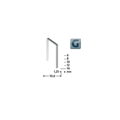 Novus Flachdrahtklammer G Typ 11/12 12 mm