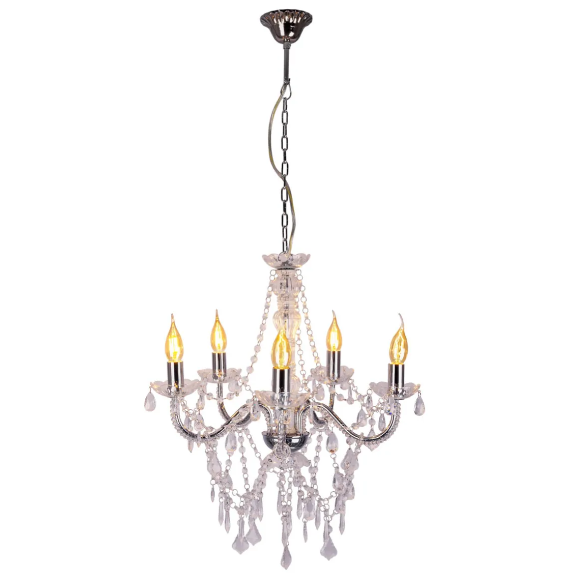 näve Kronleuchter Cecilia silber 5er