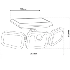 näve LED-Solar-Außenwandleuchte Pacita