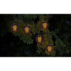 näve LED-Solarlicherkette Fogo mit Flammeneffekt