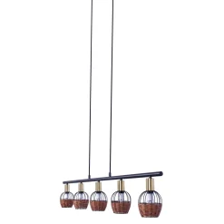 näve Pendelleuchte Corbis schwarz 5er