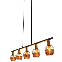 näve Pendelleuchte Corbis schwarz 5er