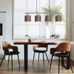 näve Pendelleuchte Maron 4er braun