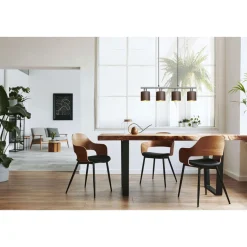 näve Pendelleuchte Maron 4er braun