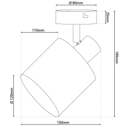 näve Spotserie Maron 1 Spot braun