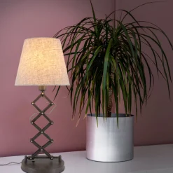 näve Tischleuchte Adrienne natur Textil