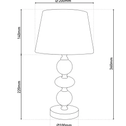 näve Tischleuchte Araga rosa Keramik