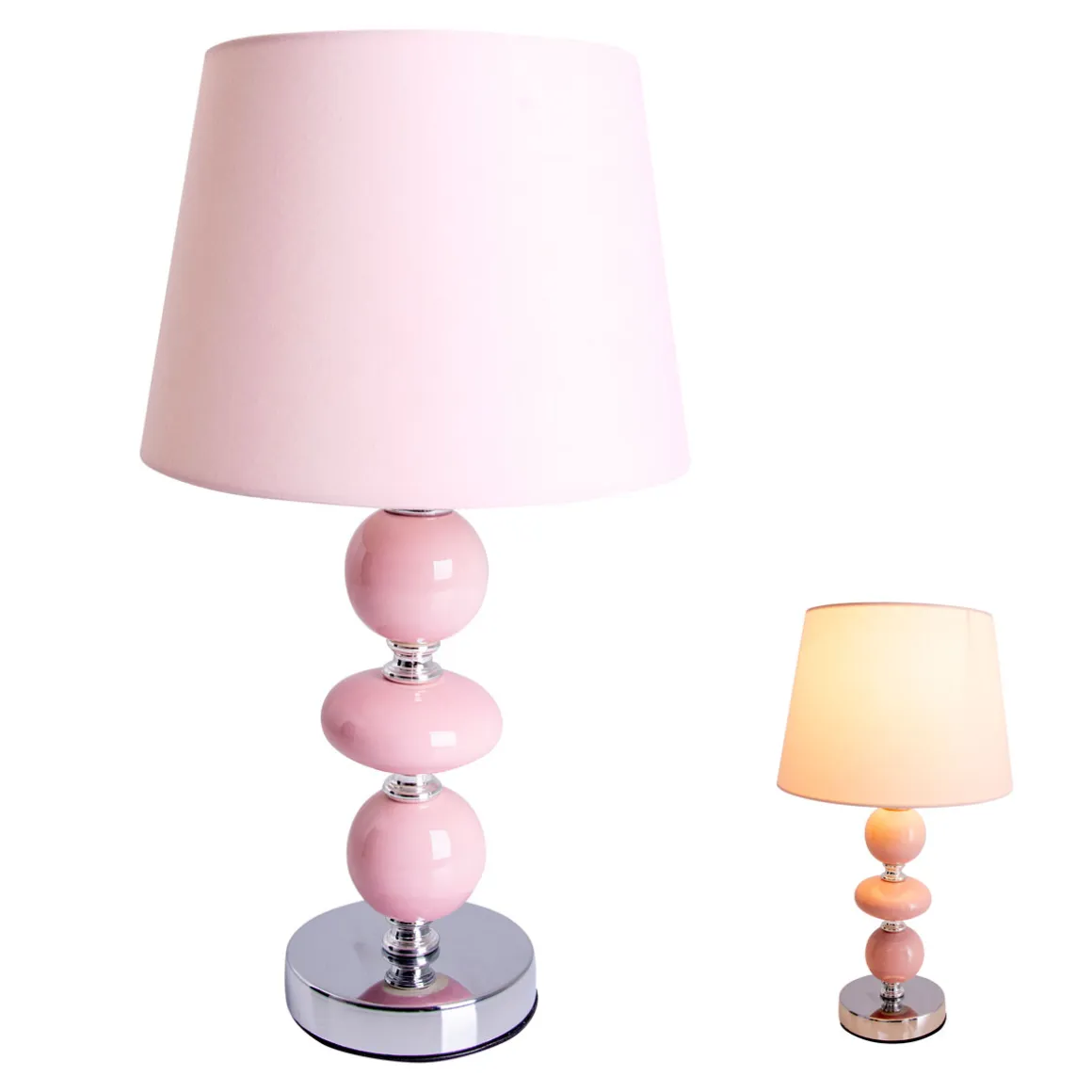 näve Tischleuchte Araga rosa Keramik