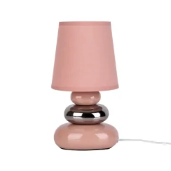 näve Tischleuchte Stoney rosa Keramik