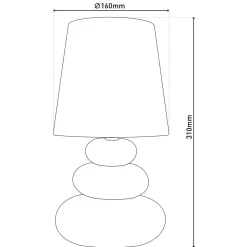 näve Tischleuchte Stoney rosa Keramik