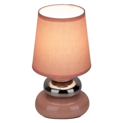 näve Tischleuchte Stoney rosa Keramik