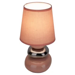 näve Tischleuchte Stoney rosa Keramik