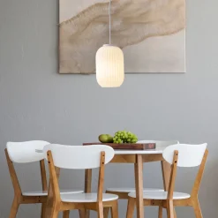 näve Hängeleuchte Geneva 14 x 20 cm weiß