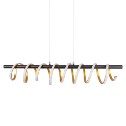 näve LED-Pendelleuchte Belleza gold dimmbar