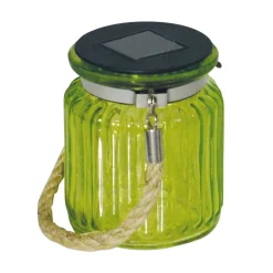 näve LED-Solar-Windlicht inkl Kordel grün