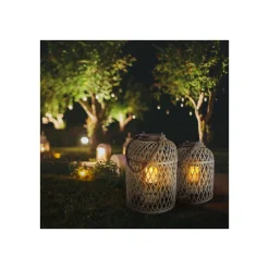 näve Solarlaterne Korbinian 27 x 38 cm braun