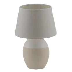 näve Tischleuchte Ceramics bauchig beige