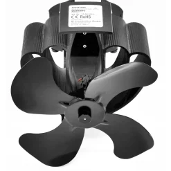 Ofenventilator schwarz 17 x 13 x 18 cm