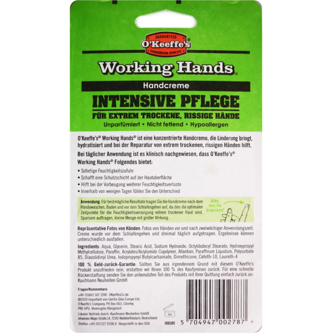 O`KEEFFE`S Handcreme Working Hands 100ml