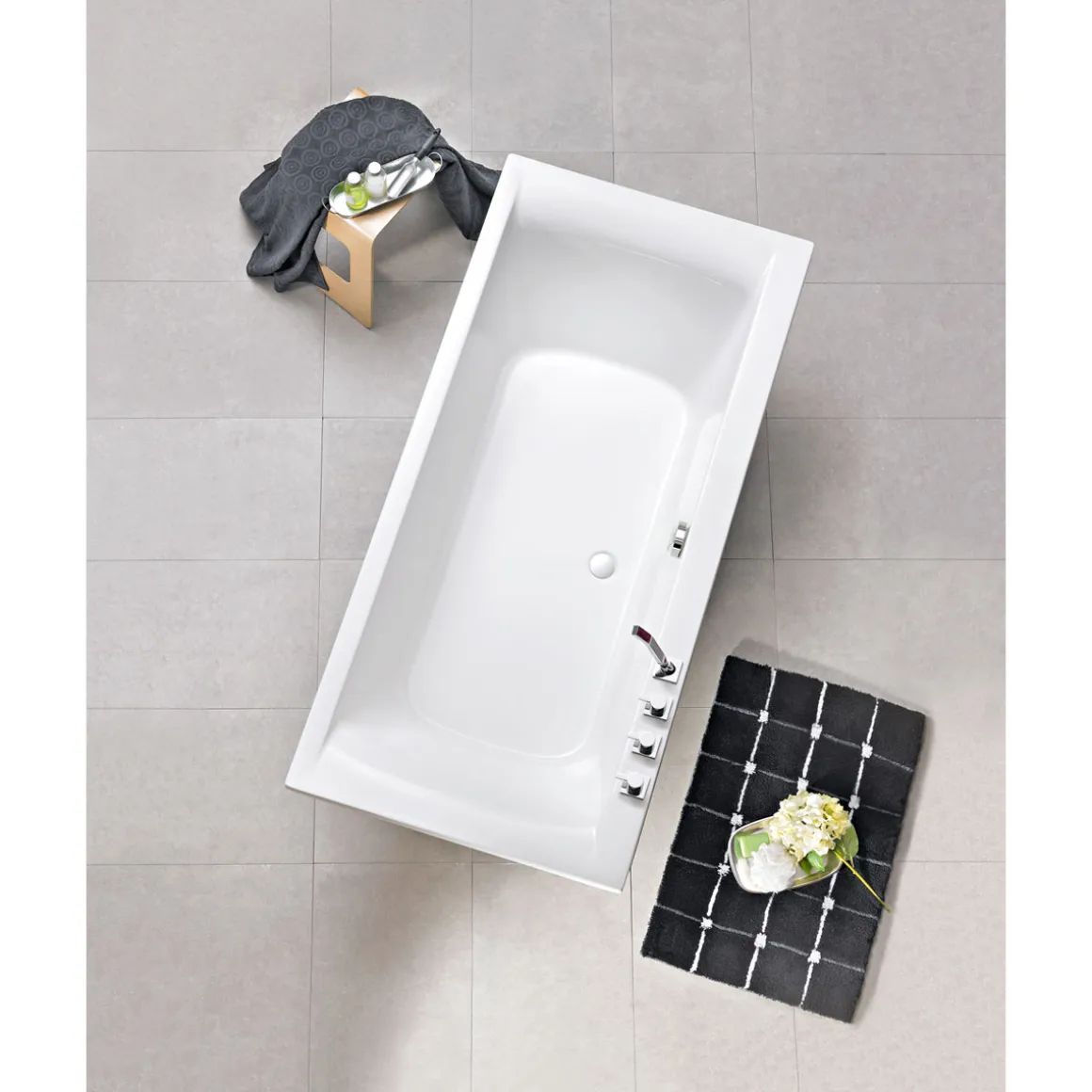 Ottofond Badewanne Rosa 180 x 80 cm weiß