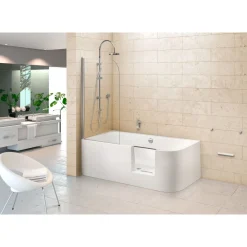 Ottofond Dusch-Badewanne Free Gate Mod A herausnehmbare Tür mit Wassereinlauf