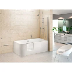 Ottofond Dusch-Badewanne Free Gate Mod B herausnehmbare Tür mit Wassereinlauf