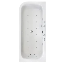 Ottofond Whirlpool-Komplettset Spirit links 180 x 80 cm weiß inklusive Wannenrandarmatur S2000