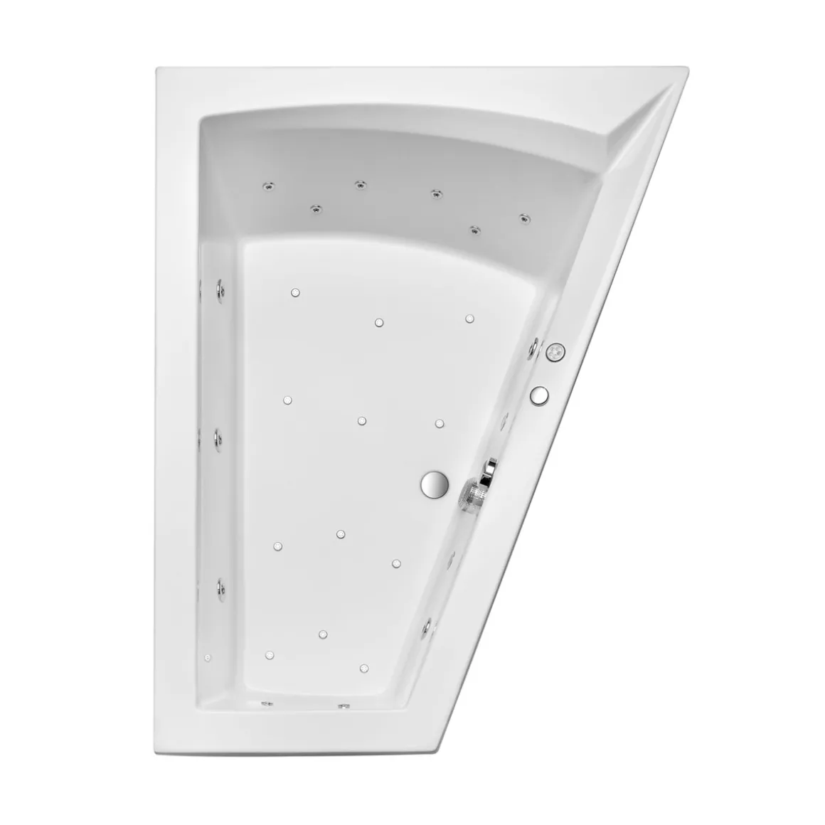 Ottofond Whirlpool-Komplettset Galia Mod A 170 x 100 cm inklusive Farblichtwechsler