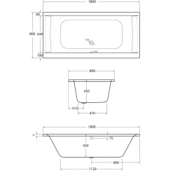 Ottofond Whirlpool-Set Rosa 180 x 80 cm mit WE-Luxus und Farblichtwechsler