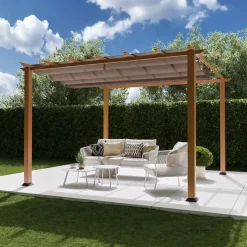 Paragon Outdoor Outdoor Pergola Florida 1111 350x350x235cm Holzoptik