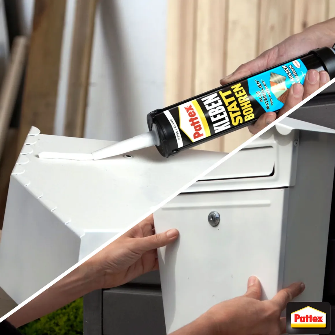 Pattex Montagekleber Kleben statt Bohren Innen und Außen 450 g