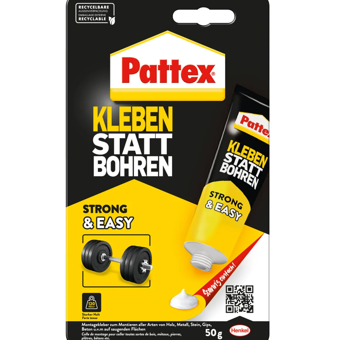 Pattex Montagekleber Kleben statt Bohren 50 g