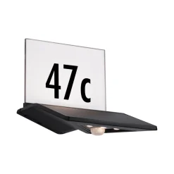 Paulmann Outdoor Solar bel. Hausnummer Yoko IP44 3000K 150lm Bewegungsmelder Anthrazit