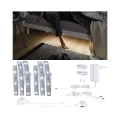 Paulmann Strip Set Night Comfort MaxLED 250 für Doppelbett 1 m 2 x 4 Watt silber