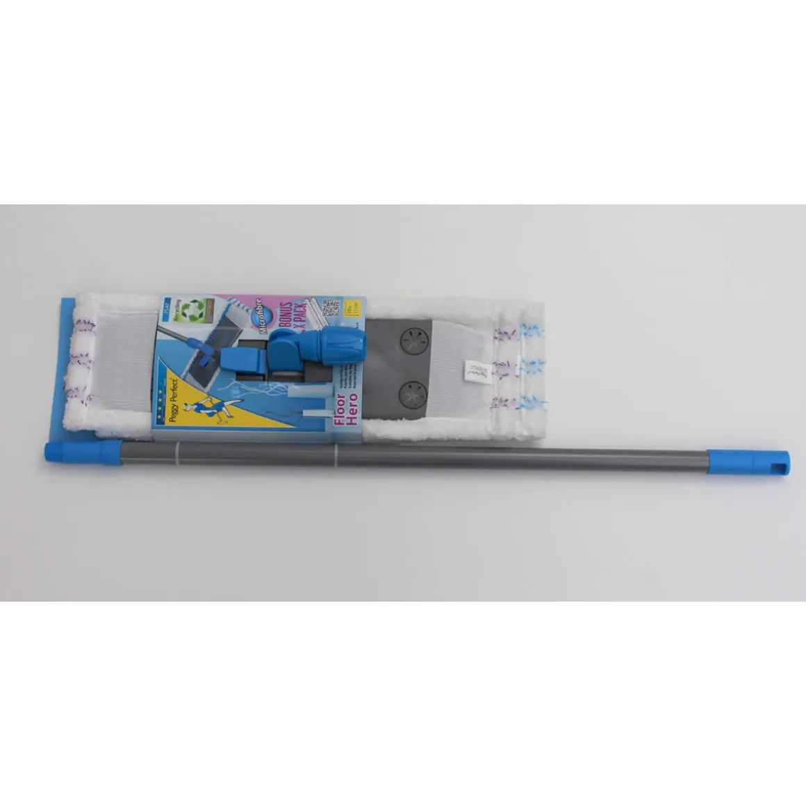 Peggy-Perfect Microfaser Bodenwischer mit Stiel und 2 Ersatzbezügen