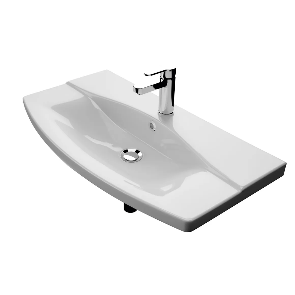 Pelipal Keramikwaschtisch Asti weiß halbrund